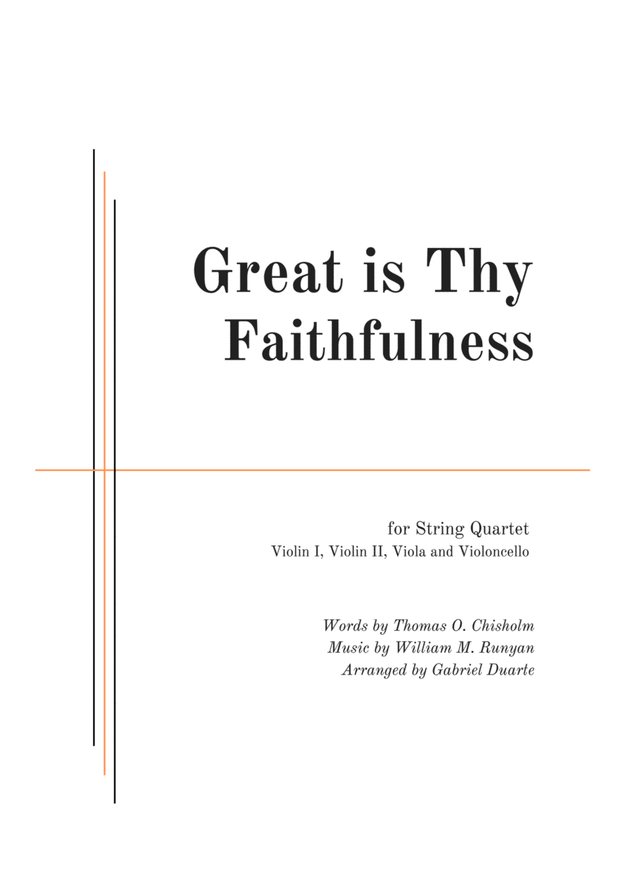 Great Is Thy Faithfulness (arr. Gabriel Duarte)