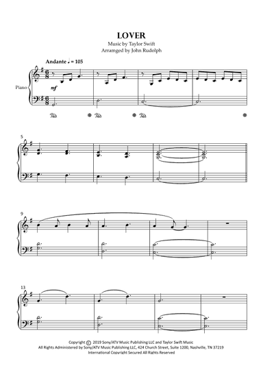 Lover (arr. John Rudolph)