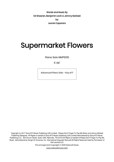 Supermarket Flowers (arr. Leonie Capararo)