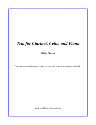 Trio for Clarinet, Cello, and Piano