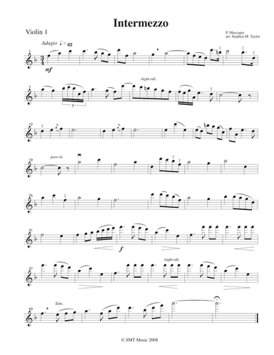 Intermezzo Mascagni (String Orchestra, string quintet) (arr. Stephen M. Taylor)