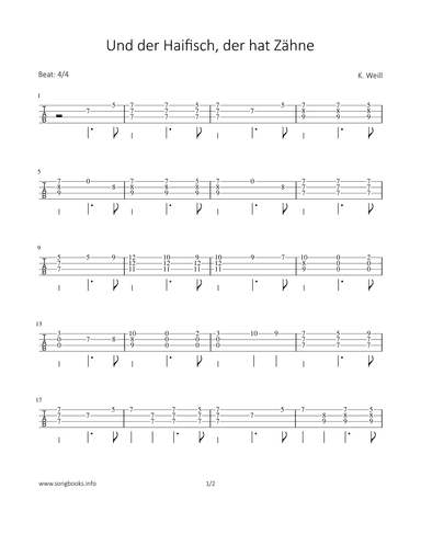 Und der Haifisch, der hat Zähne (arr. Bettina Schipp)