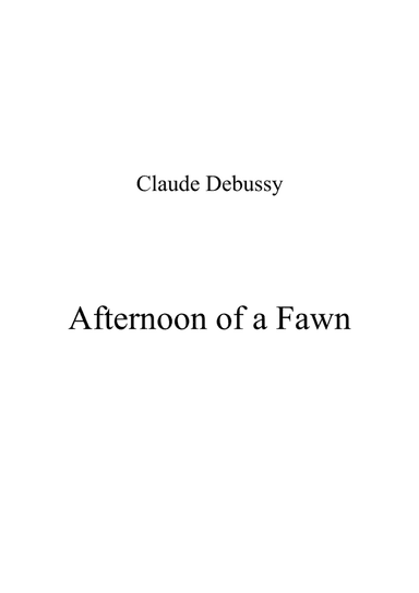 Afternoon of a Fawn (arr. Patrizia Luraschi)