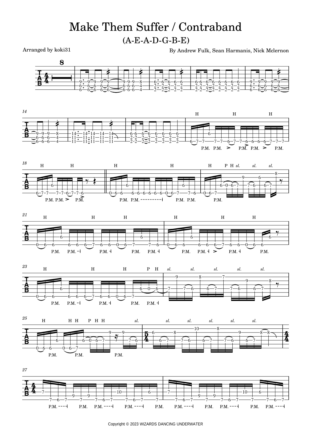 Contraband (arr. koki31)