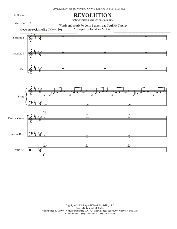 Revolution (arr. Kathleen McGuire)