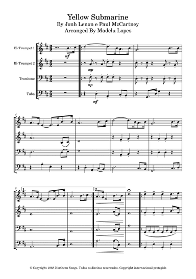 Yellow Submarine (arr. Madelu Lopes)