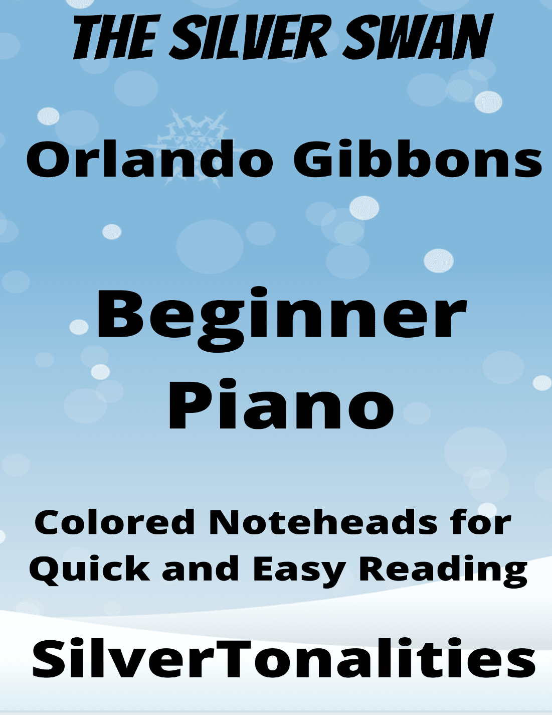 The Silver Swan Beginner Piano Sheet Music with Colored Notation (arr. SilverTonalities)