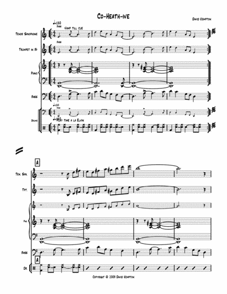 Co-Heath-Ive, a Jazz Combo bass feature