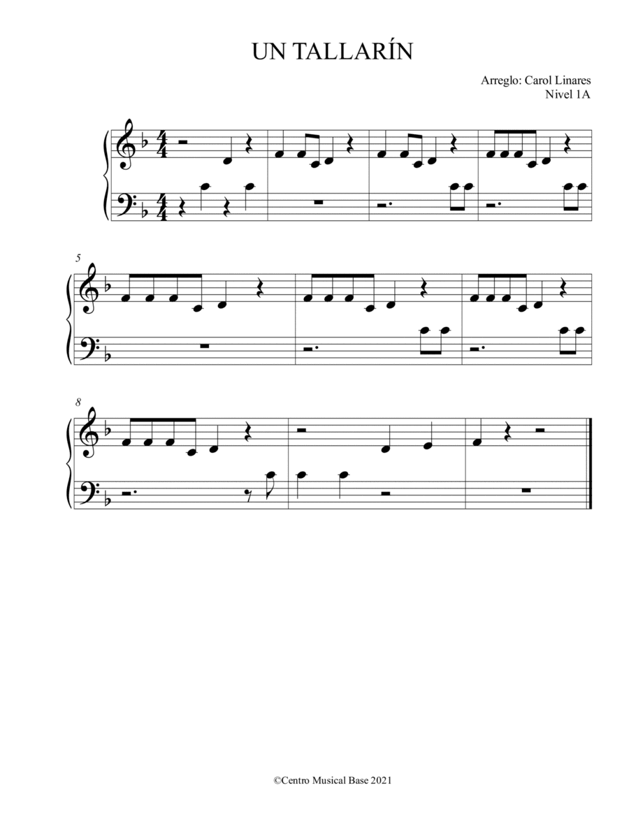 Un Tallarín (arr. Centro Musical Base)