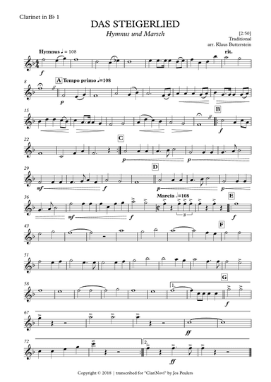 Das Steigerlied (Glück Auf) (arr. Jos Peulers)