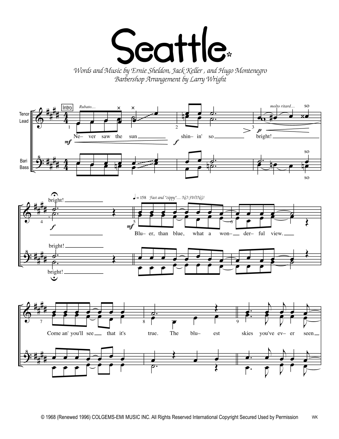 Seattle (arr. Larry Wright)