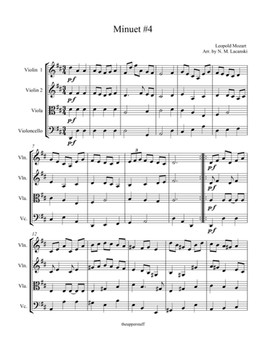 Minuet #4 (arr. Nick Lacanski)