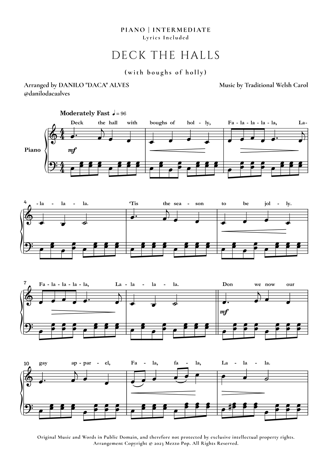 Deck the Halls (arr. Danilo "Daca" Alves)