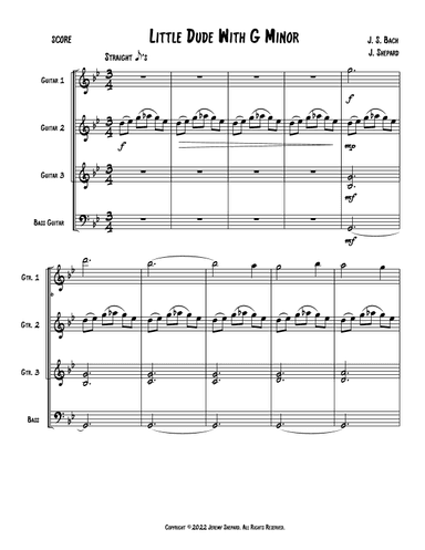 Little Dude in G Minor (arr. Jeremy Shepard)