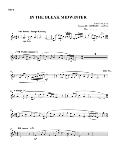 In the Bleak Midwinter (Oboe Part) (arr. Brandon Haynes)