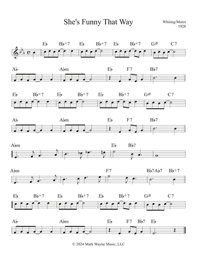 She's Funny That Way (arr. Mark W. Huxhold)