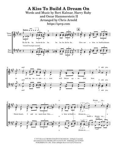 A Kiss To Build A Dream On (arr. Chris Arnold)
