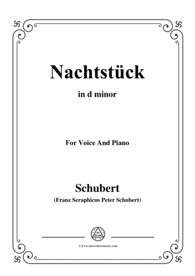Schubert-Nachtstück,Op.36 No.2,in d minor,for Voice&Piano (arr. MSM)