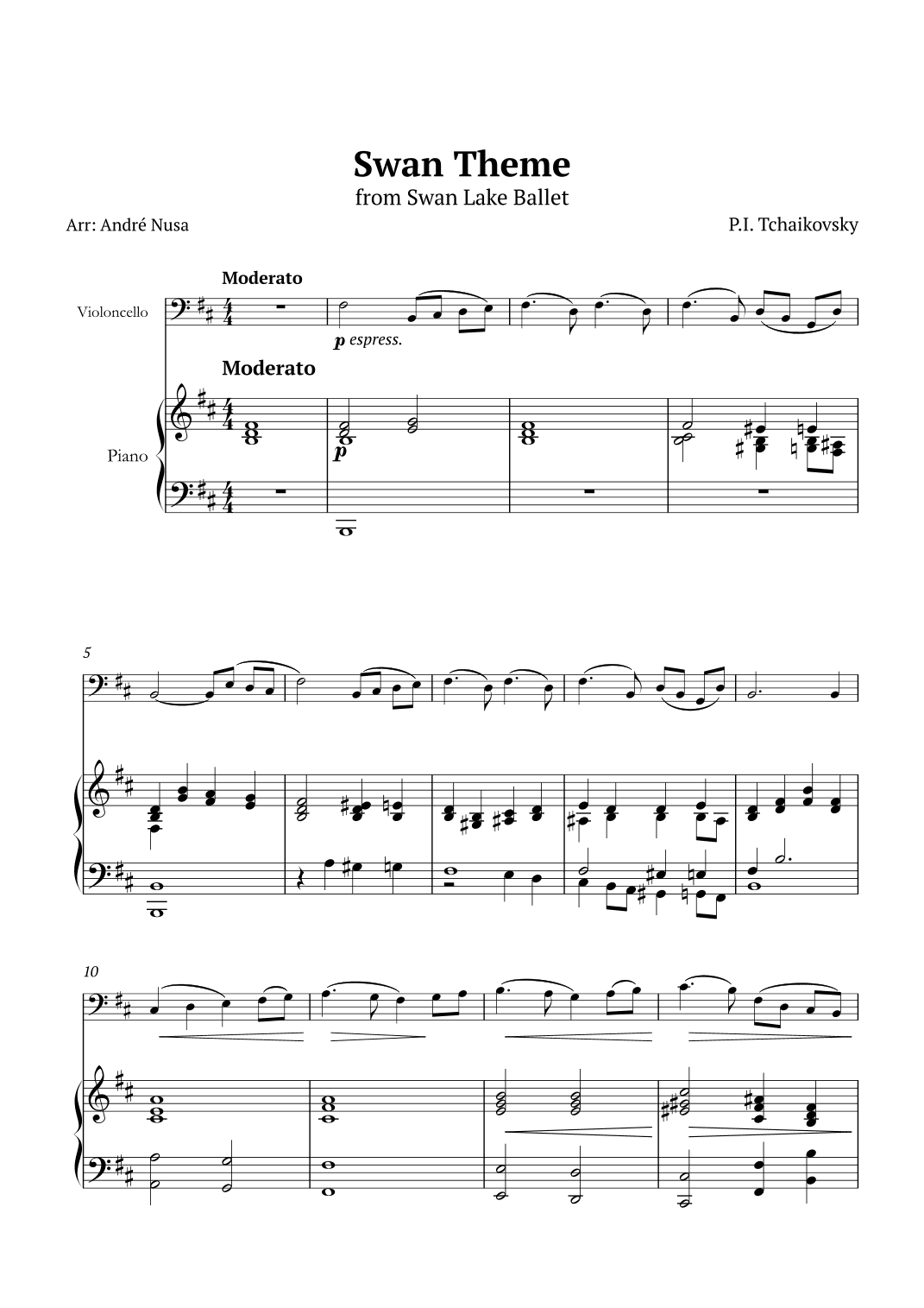 Swan Lake (arr. André Nusa)