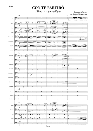 Con Te Partiro (time To Say Goodbye) (arr. Bojan Mladenović)