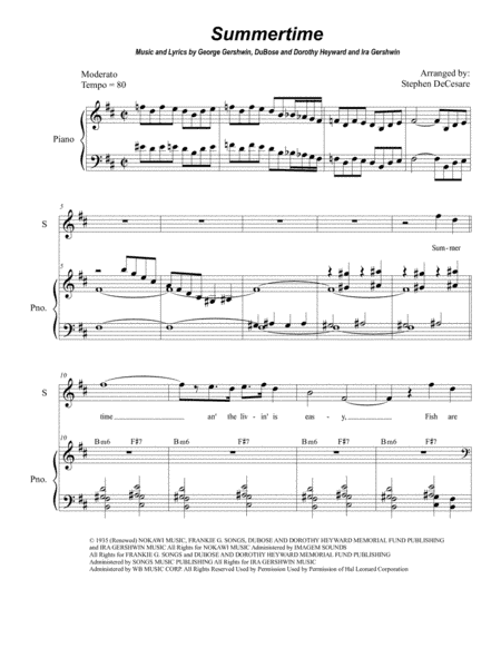 Summertime (arr. Stephen DeCesare)