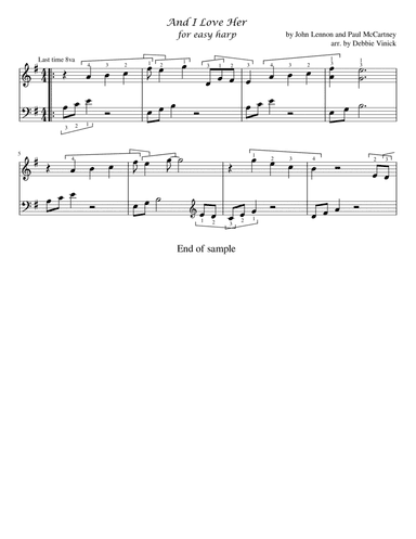 And I Love Her (arr. Debbie Vinick)