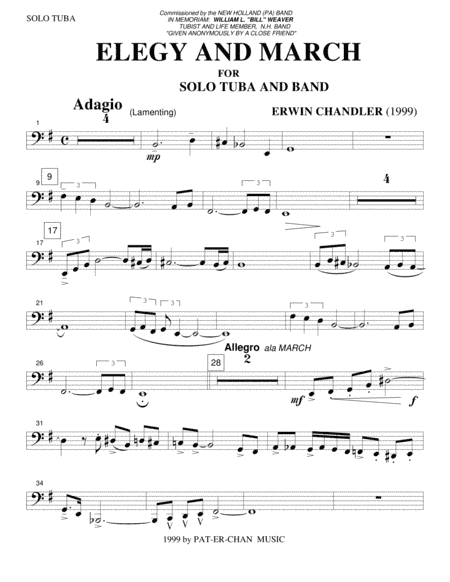 ELEGY AND MARCH TUBA AND BAND