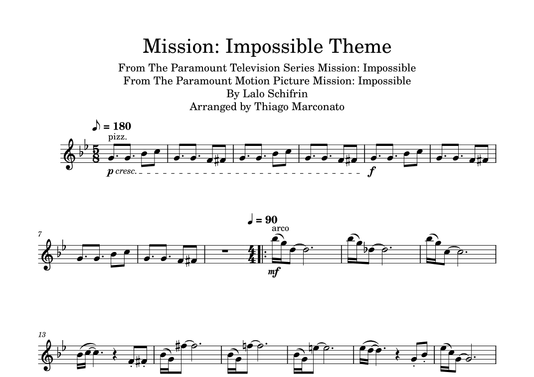 Mission: Impossible Theme (arr. Thiago Marconato)