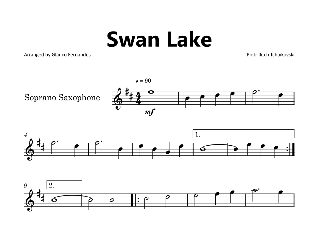 Swan Lake (arr. Glauco Fernandes)