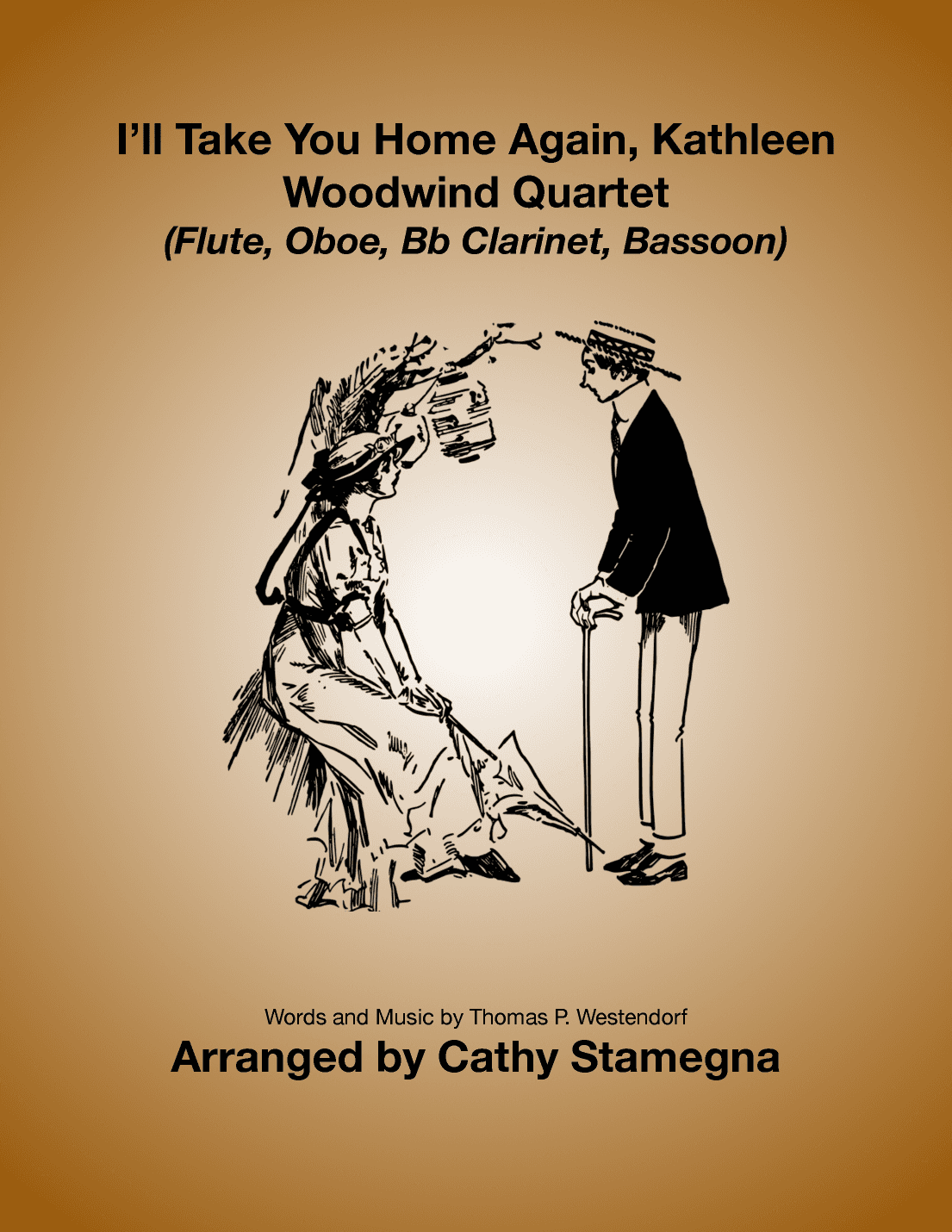 I’ll Take You Home Again, Kathleen (Woodwind Quartet:  Flute, Oboe, Bb Clarinet, Bassoon) (arr. Cathy Stamegna)