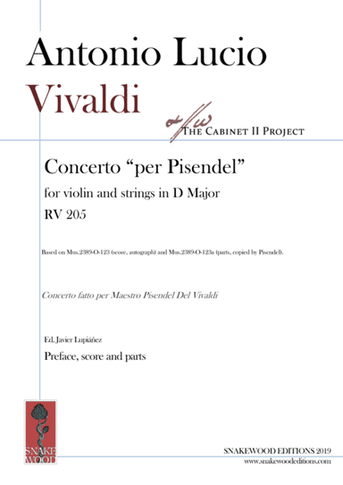 Vivaldi Concerto in D Major for violin and orchestra RV 205 (arr. Sneakwood Editions)