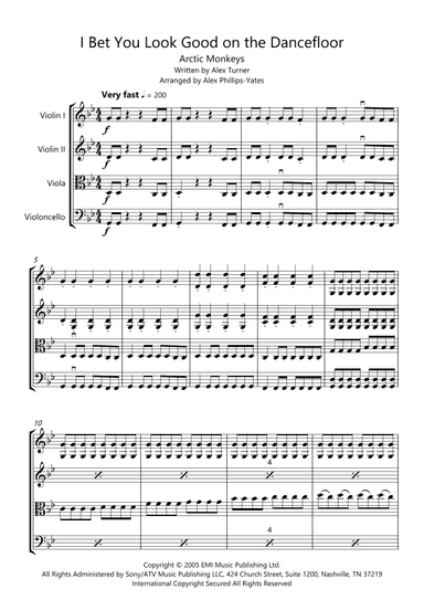 I Bet You Look Good On The Dancefloor (arr. Alex Phillips-Yates)