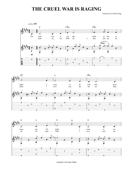 The Cruel War Is Raging (arr. Mark Phillips)