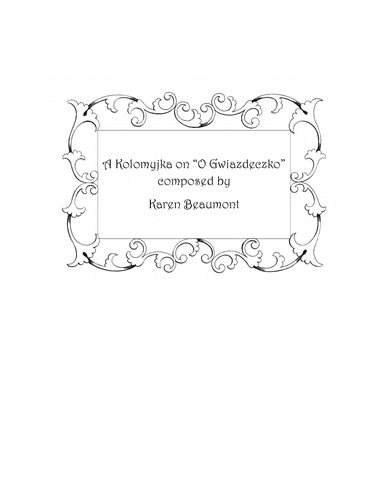 A Kolomyjka based on "O Gwiazdeczko"