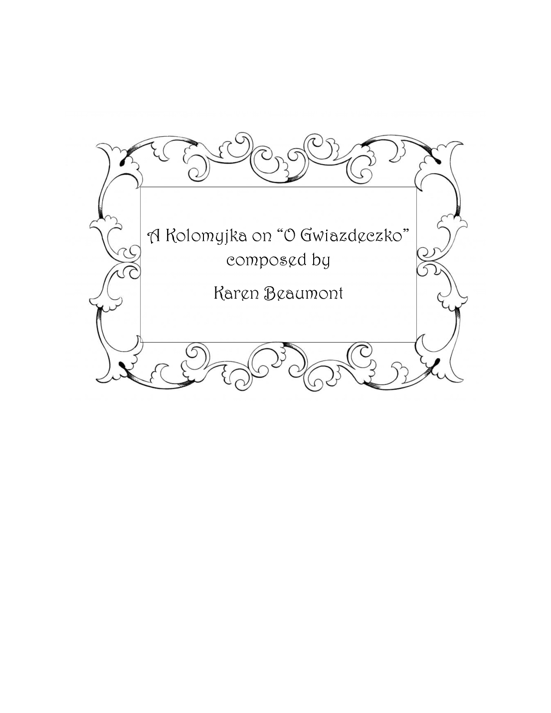 A Kolomyjka based on "O Gwiazdeczko"