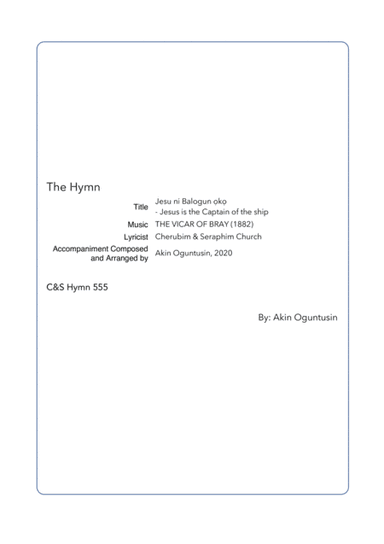 Jesu ni Balogun ?k? - Jesus is the Captain of the ship (arr. Akin Oguntusin)