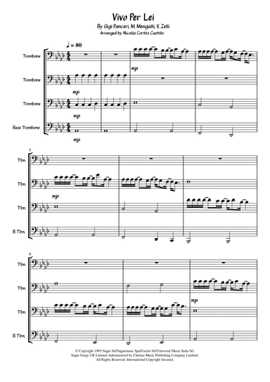 Vivo Per Lei (arr. Nicolás Cortés Castillo)