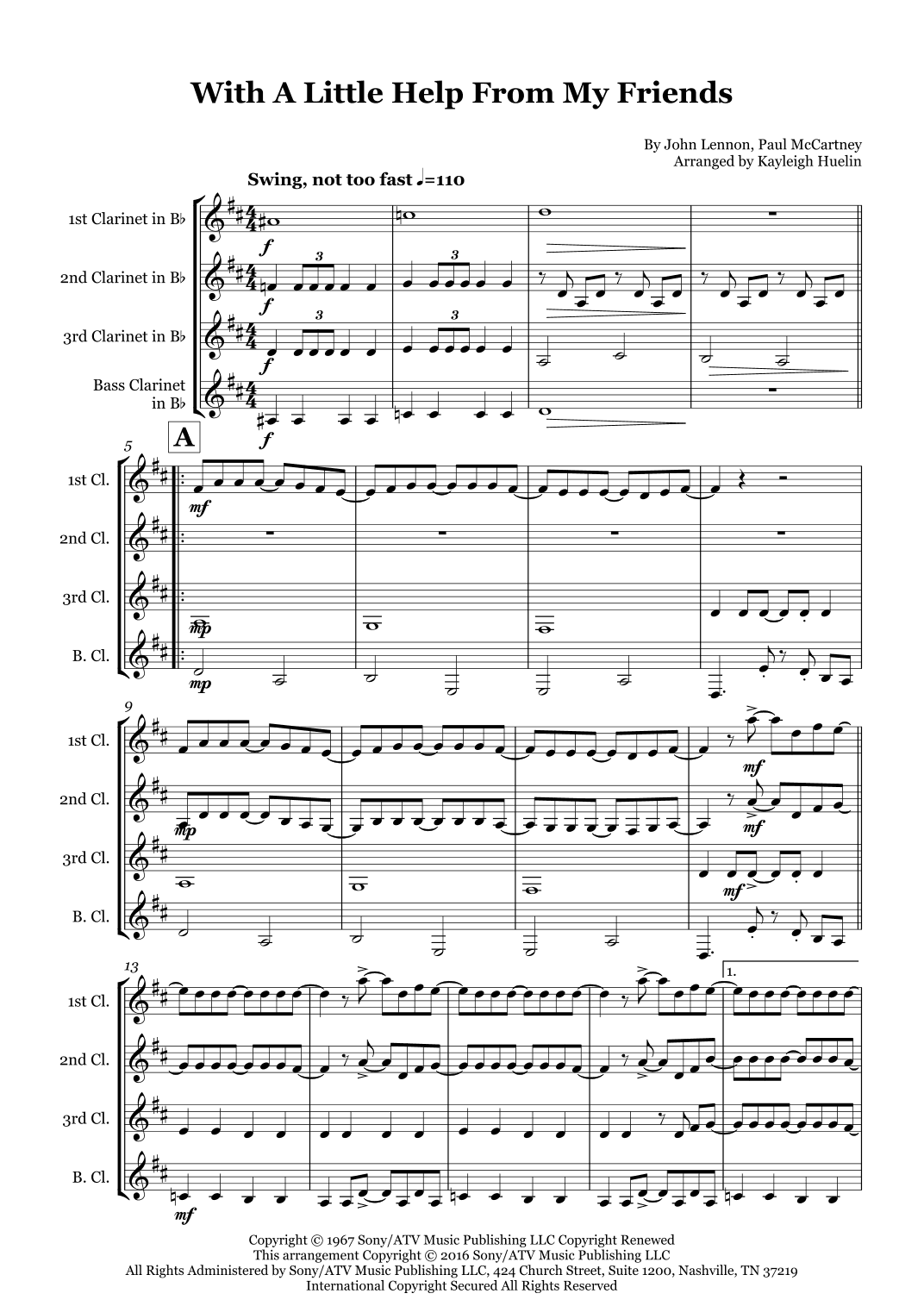 With A Little Help From My Friends (arr. Kayleigh Huelin)