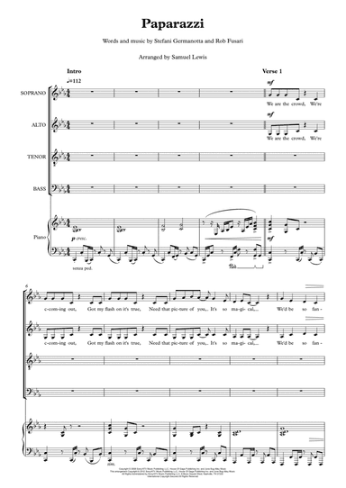 Paparazzi (arr. Samuel Lewis)