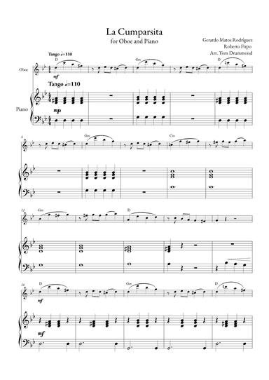 La Cumparsita (arr. Tom Drummond)