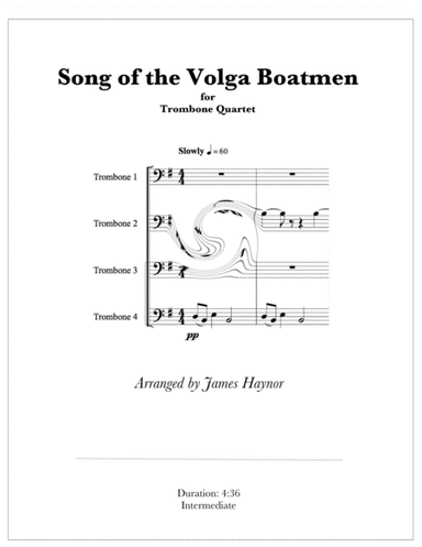 Song of the Volga Boatmen for Trombone Quartet (arr. James Haynor)