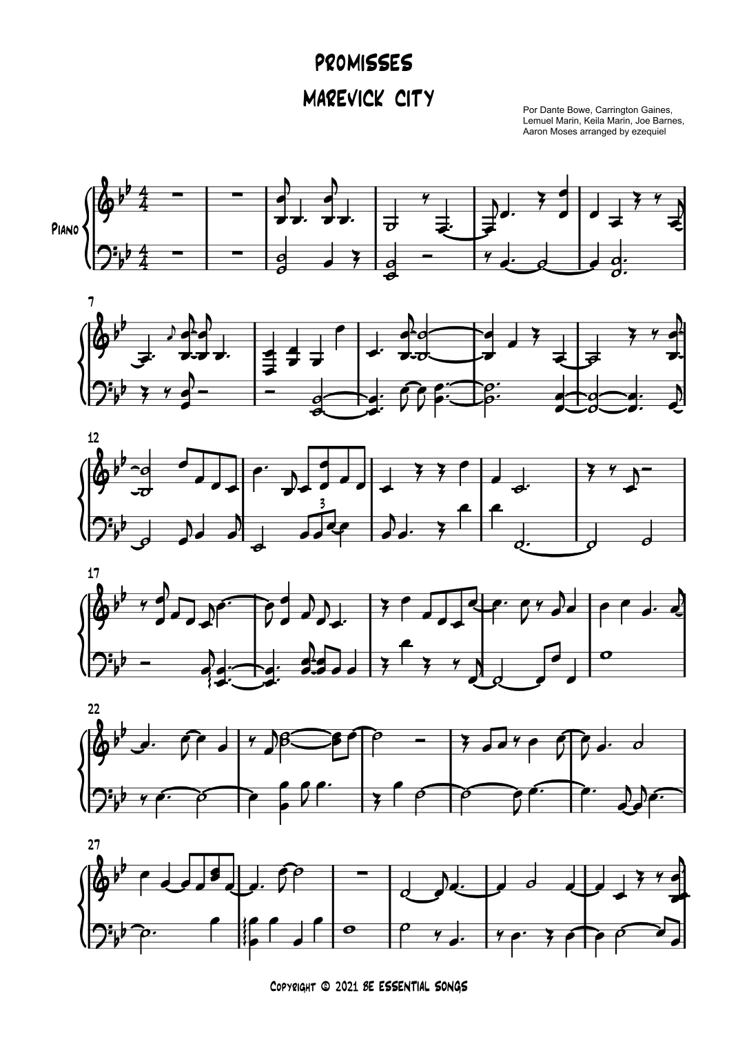 Promises (arr. by ezequiel zeferino)