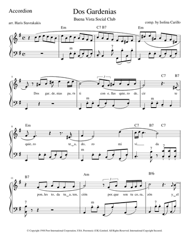 Dos Gardenias (arr. Haris Stavrakakis)