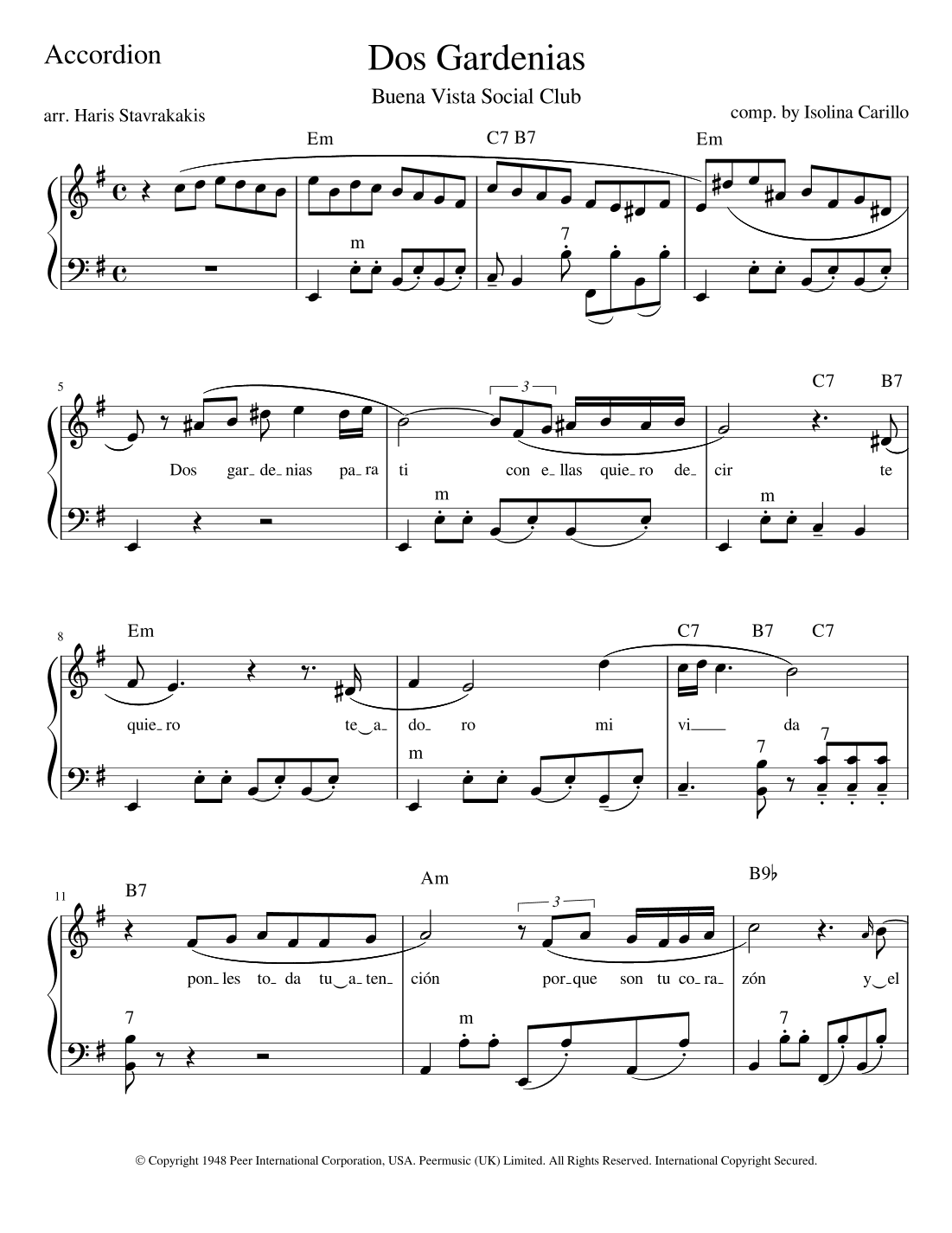 Dos Gardenias (arr. Haris Stavrakakis)