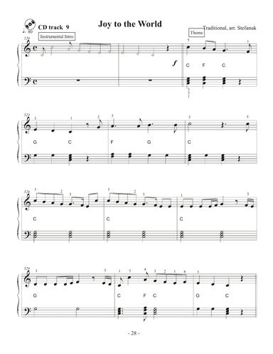 Joy to the World, very easy piano (arr. Misha Stefanuk)