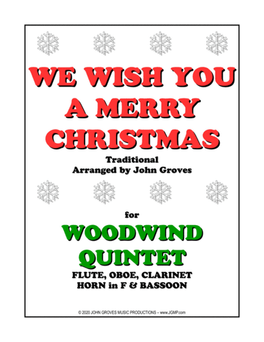 We Wish You A Merry Christmas - Woodwind Quintet (arr. John Groves)