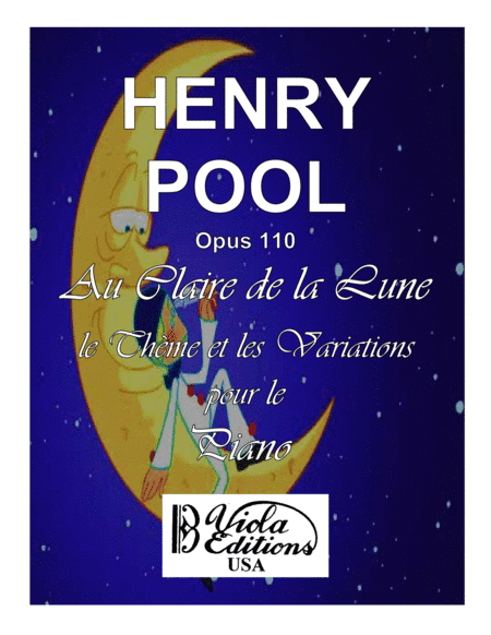 Au Claire de la Lune, le Theme et les Variations pour le Piano