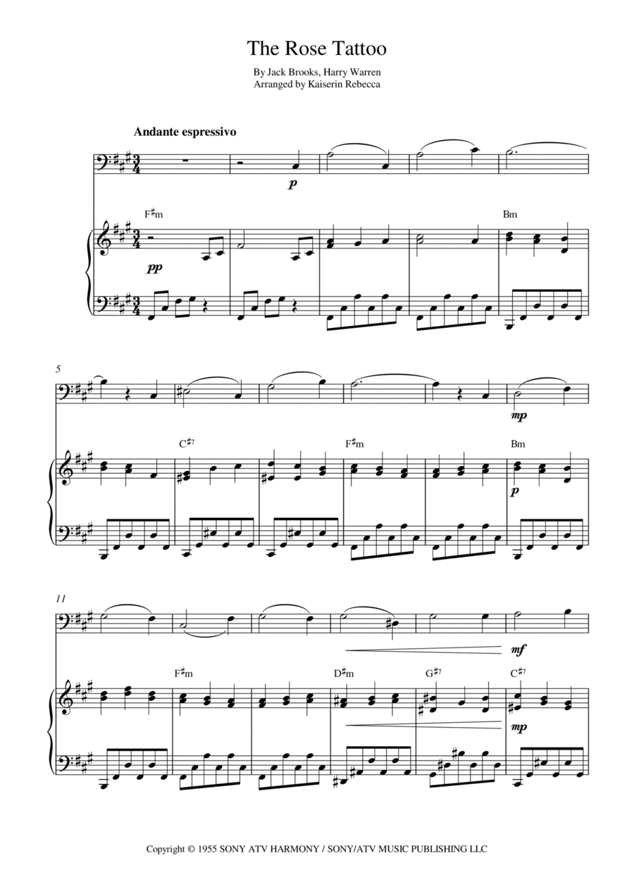 The Rose Tattoo (inspired By The Motion Picture) (arr. Kaiserin Rebecca)