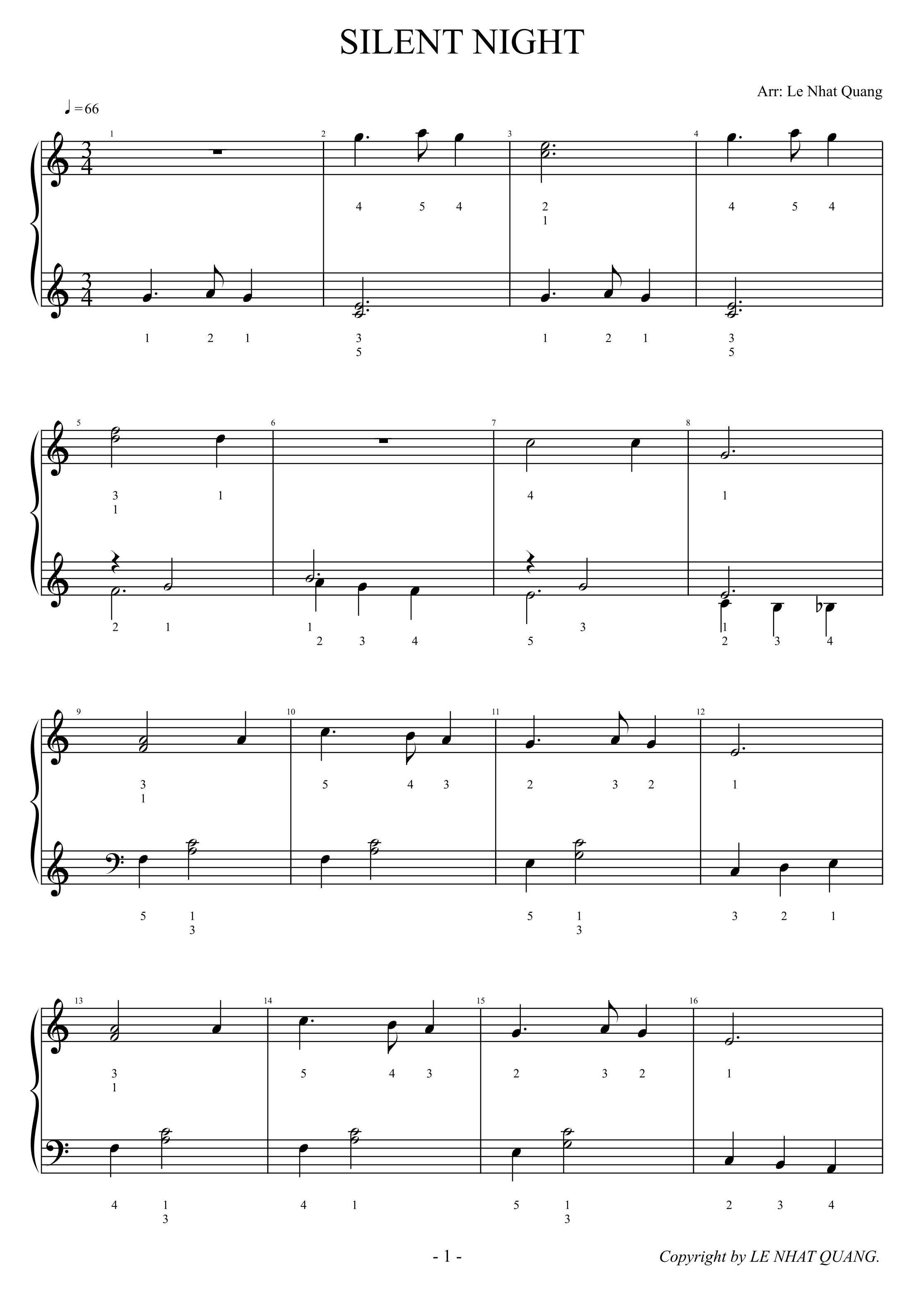 SILENT NIGHT (arr. Le Nhat Quang)