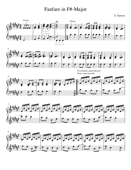 X.Sanctus: Fanfare in F#-Major [Piano Solo]